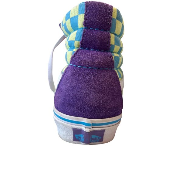 Vans unisex Sk8 Hi Purple Green Checkerboard Sneaker Sz 9 SKU 8997 - Picture 11 of 16